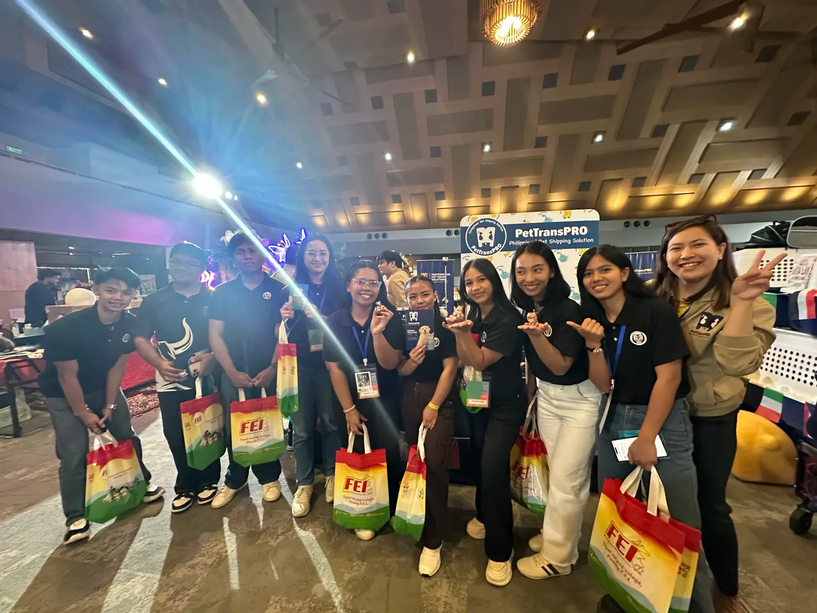 Our team with students and fellow exhibitors at the close of the convention.